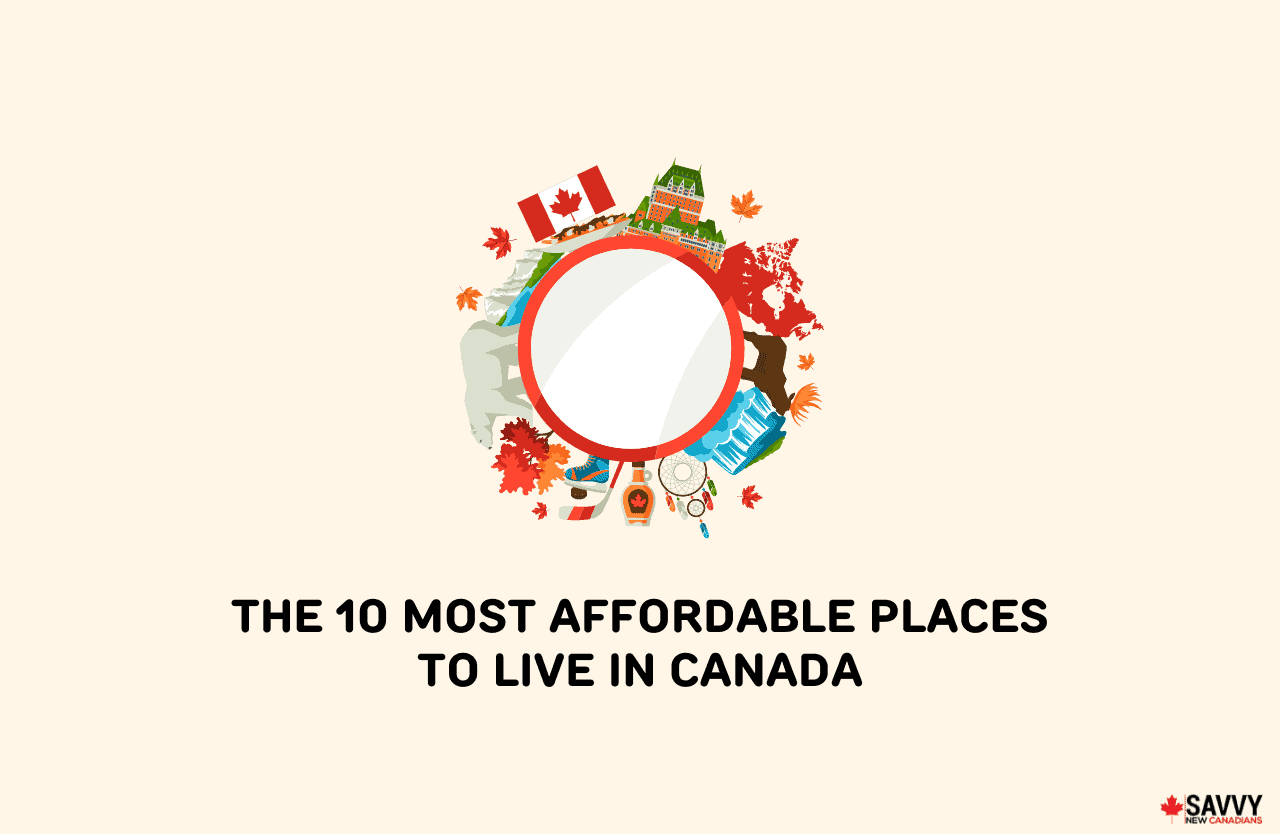 image showing an icon of popular things and affordable places to live in canada